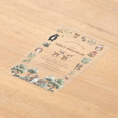 Waldtiere Geschlecht neutrale Babydusche Acryleinladungen (Ablage )