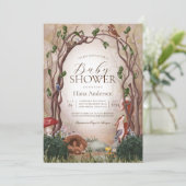 Waldtiere Geschlecht neutrale Babydusche Einladung (Stehend Vorderseite)