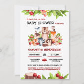 Waldtiere Geschlechtsneutrale Babydusche Einladung (Vorderseite)