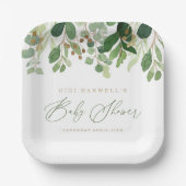 Waldtiere Geschlechtsneutrale Babydusche Pappteller (Vorderseite)