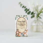 Waldtiere geschlechtsneutrale Windelraffinerie Begleitkarte (Stehend Vorderseite)