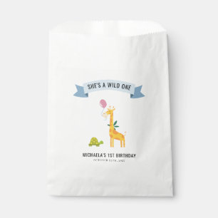 Waldtiere Giraffe Schildkröte 1. Geburtstag Geschenktütchen