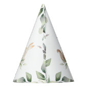 Waldtiere Grüne 1. Geburtstagsjunge Partyhütchen (Rückseite)