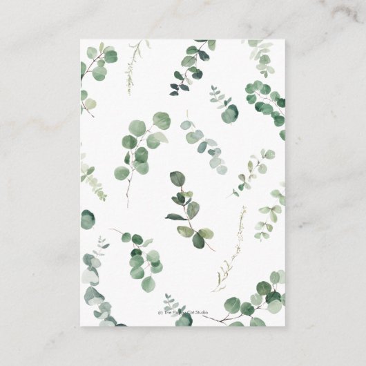 Waldtiere Grüne bringen ein Buch für Baby Begleitkarte (Rückseite)