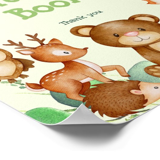 Waldtiere Grüne Eukalyptus Gästebuch (Ecke)