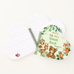 Waldtiere Grüne Eukalyptus Gästebuch Notizblock<br><div class="desc">In meiner Kollektion oder in anderen modernen Themen zum Thema Babydusche und Geburtstag findest du das passende Angebot in meinem Shop. Wenn Sie nach etwas ungewöhnlichem suchen,  können Sie uns einfach eine Nachricht schicken</div>