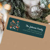 Waldtiere Grüne Weihnachtsfeiertage Party Einladun