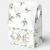 Waldtiere Grünflächen Neutral 1. Geburtstag Geschenkschachtel (Geöffnet)