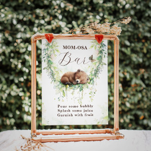 Waldtiere Grünpflanzen Baby Boy Shower Mama-osa Poster