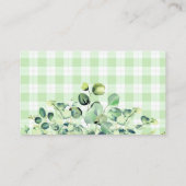 Waldtiere Grünpflanzen Eukalyptus Diaper Raffle Begleitkarte (Rückseite)