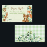 Waldtiere Grünpflanzen Eukalyptus Diaper Raffle Begleitkarte<br><div class="desc">In meiner Kollektion oder in anderen modernen Themen zum Thema Babydusche und Geburtstag findest du das passende Angebot in meinem Shop. Wenn Sie nach etwas ungewöhnlichem suchen,  können Sie uns einfach eine Nachricht schicken</div>