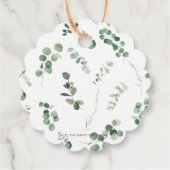 Waldtiere Grünpflanzen Geburtstag Baby Dusche Fa. Geschenkanhänger (Rückseite)