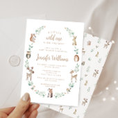 Waldtiere Grünpflanzen Junge Dusche Einladung