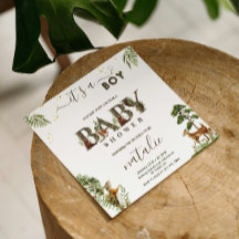 Waldtiere Grünpflanzen Junge Dusche