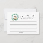 Waldtiere Grünpflanzen Kinderduschberatung Einladung (Vorderseite)