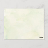 Waldtiere Grünpflanzen Kinderdusche Einladung Postkarte (Rückseite)