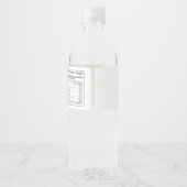 Waldtiere Grünpflanzen Kinderdusche Geburtstag Wasserflaschenetikett (Rückseite)