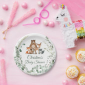 Waldtiere Grünpflanzen Kinderdusche Pappteller (Party)