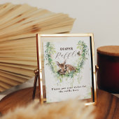 Waldtiere Grünpflanzen Kinderdusche Windeln Poster