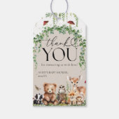 Waldtiere Grünpflanzen Mushroom Kinderdusche Geschenkanhänger (Vorderseite)