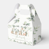Waldtiere Grünpflanzen neutrale Babydusche Geschenkschachtel (Rückseite)