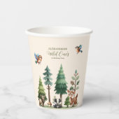 Waldtiere Grünpflanzen Wild 1. Geburtstag Pappbecher (Vorderseite)