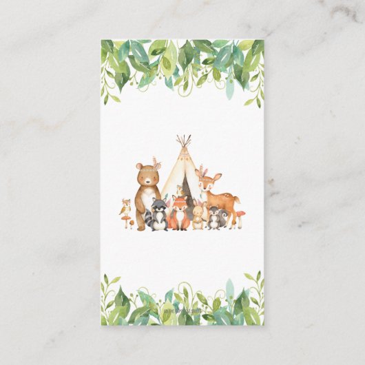 Waldtiere Grünwaldjunge bringen Buch Begleitkarte (Rückseite)