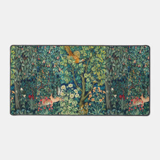 WALDTIERE Hares, Pheasant Bird, grüne Blüte Schreibtischunterlage