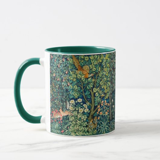 WALDTIERE Hares, Pheasant Bird, grüne Blüte Tasse (Links)