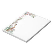 Waldtiere, Hasen, Blattwerk, rote Beeren Notizblock (Rotiert)