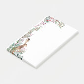 Waldtiere, Hasen, Blattwerk, Weihnachtsbeeren Post-it Klebezettel (angewinkelt)