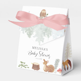 Waldtiere Herbst Aquarell Baby Shower Geschenkschachtel