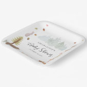 Waldtiere Herbst-Kinderdusche Pappteller (Gewinkelt)