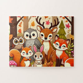Waldtiere Herbst Puzzle