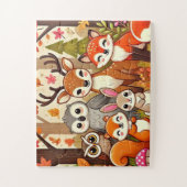 Waldtiere Herbst Puzzle (Vertikal)