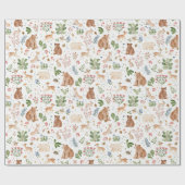 Waldtiere, Herbstfuchs, Hirsch, Bär, e Geschenkpapier (Flach)