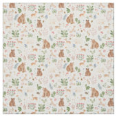 Waldtiere, Herbstfuchs, Hirsch, Bär, e Stoff (Muster)