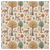 Waldtiere & Herbstwald-Saisonmuster Stoff (Muster)