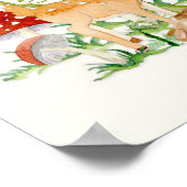 Waldtiere Hirsch Fox Boy Neugeborene Geburtsstände Poster (Ecke)