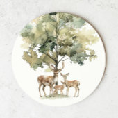 Waldtiere | HirschBaby-Dusche Runder Pappuntersetzer