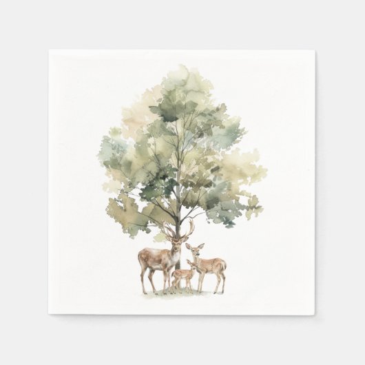 Waldtiere | HirschBaby-Dusche Serviette (Vorderseite)
