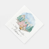 Waldtiere Hirschbärenblume Rustikale Babydusche Serviette (Ecke)