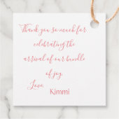 Waldtiere Hirsche Aquarell Vielen Dank Geschenkanhänger (Rückseite)