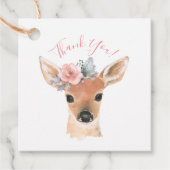 Waldtiere Hirsche Aquarell Vielen Dank Geschenkanhänger (Vorderseite)