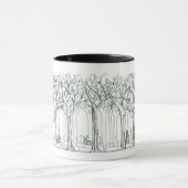 Waldtiere Hirsche Hasen Winterbaume Kunst Tasse (Zentrum)