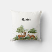 Waldtiere Hirsche niedliche Bezeichnung Kissen (Vorderseite)