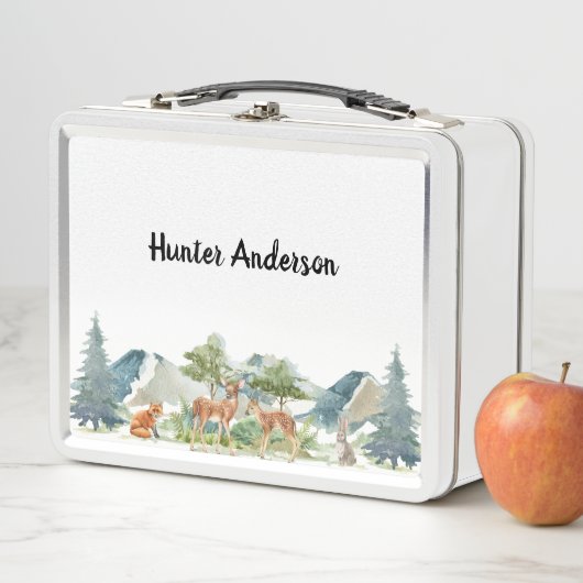 Waldtiere Hirsche niedliche Bezeichnung Metall Brotdose (Beispiel)