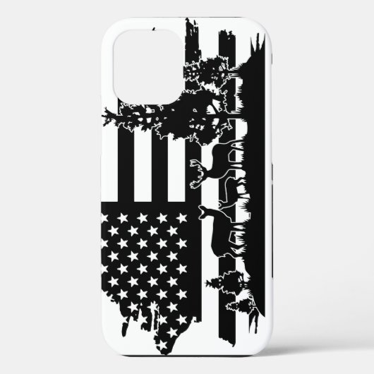 *~* Waldtiere Hirsche Pinien Moderne amerikanische Case-Mate iPhone Hülle (Rückseite)