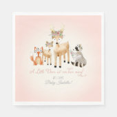 Waldtiere Hirsche Raccoon Fox Boho Babydusche Serviette (Vorderseite)