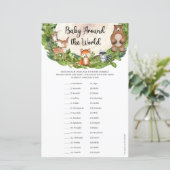 Waldtiere Holz Slice Baby Around the World (Stehend Vorderseite)